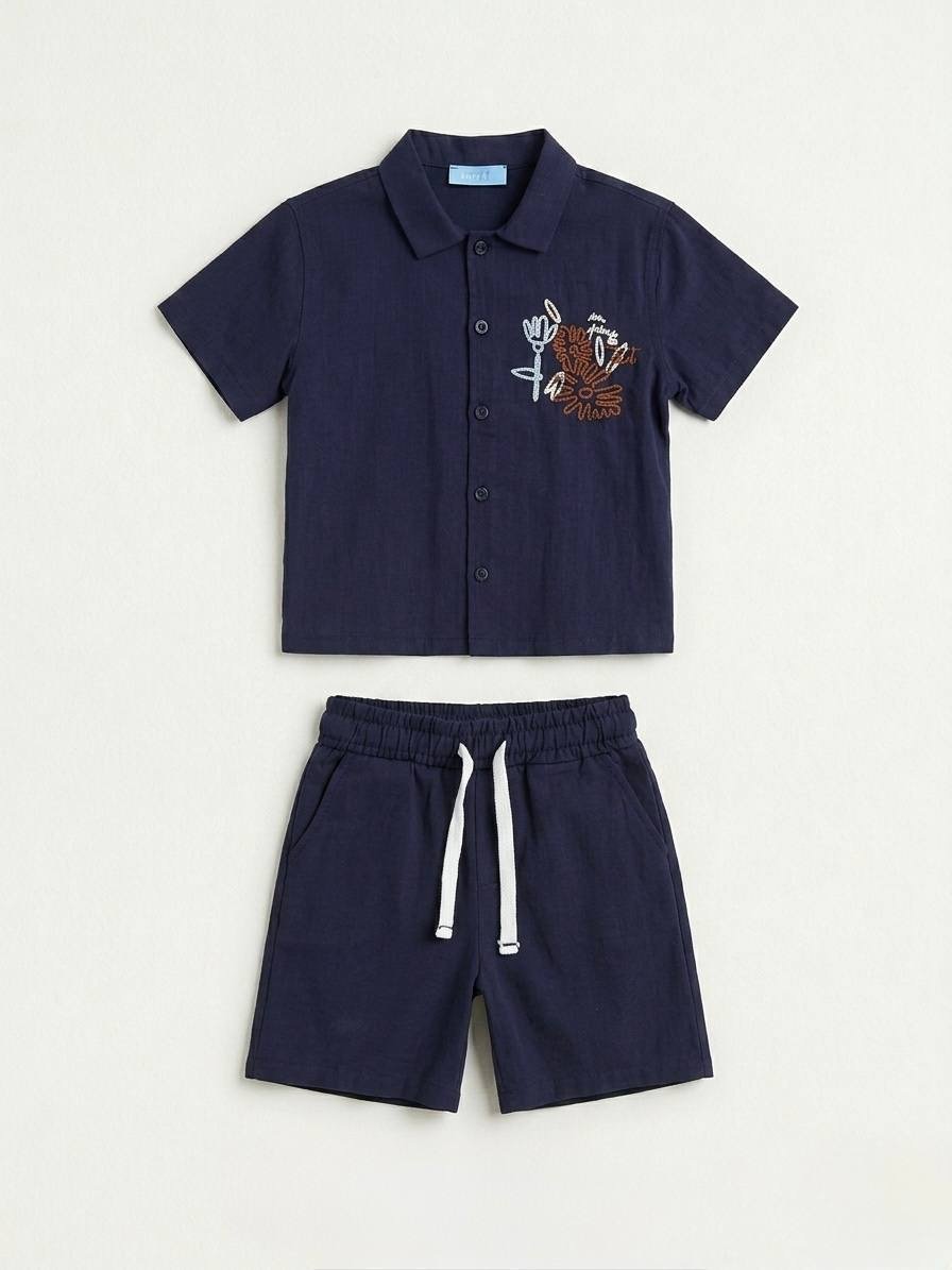 Navy linen set