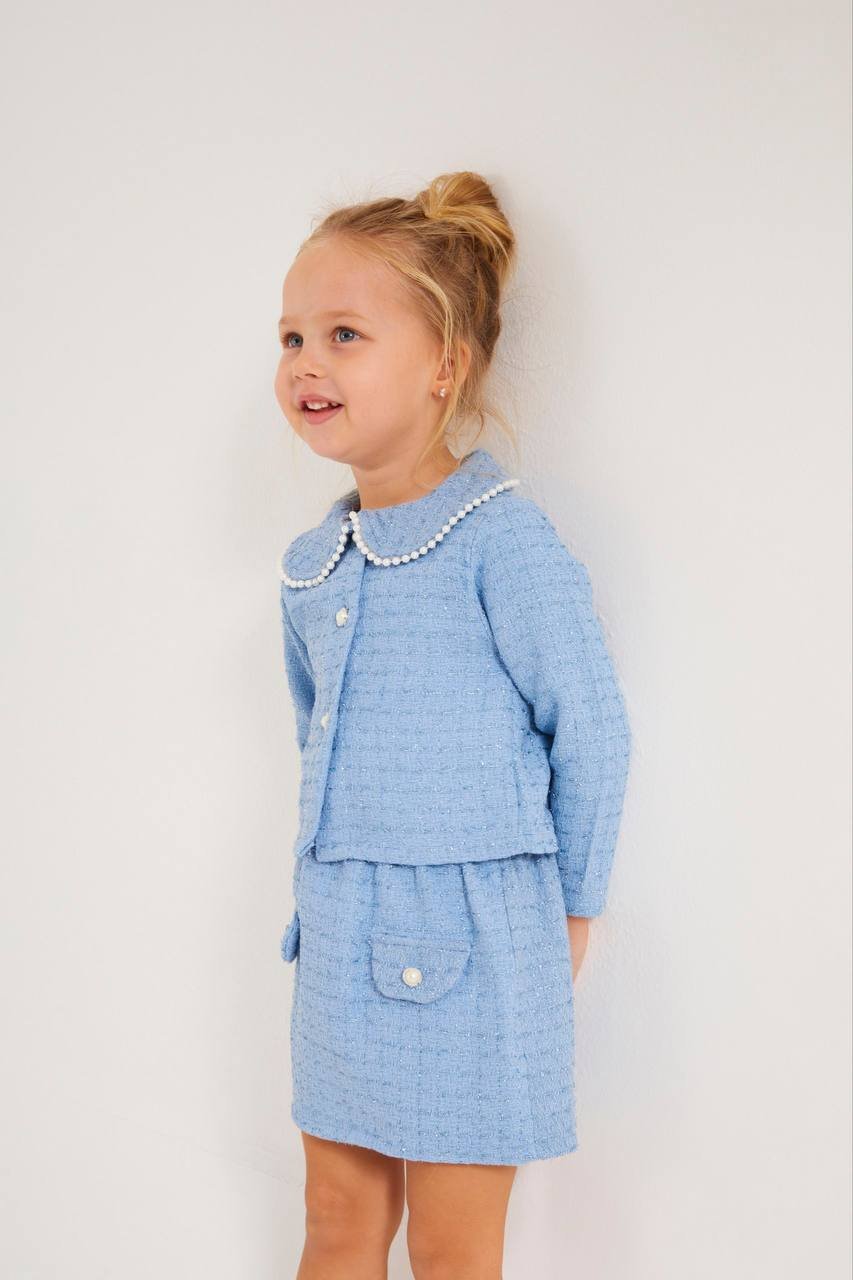 Blue Classy Skirt set
