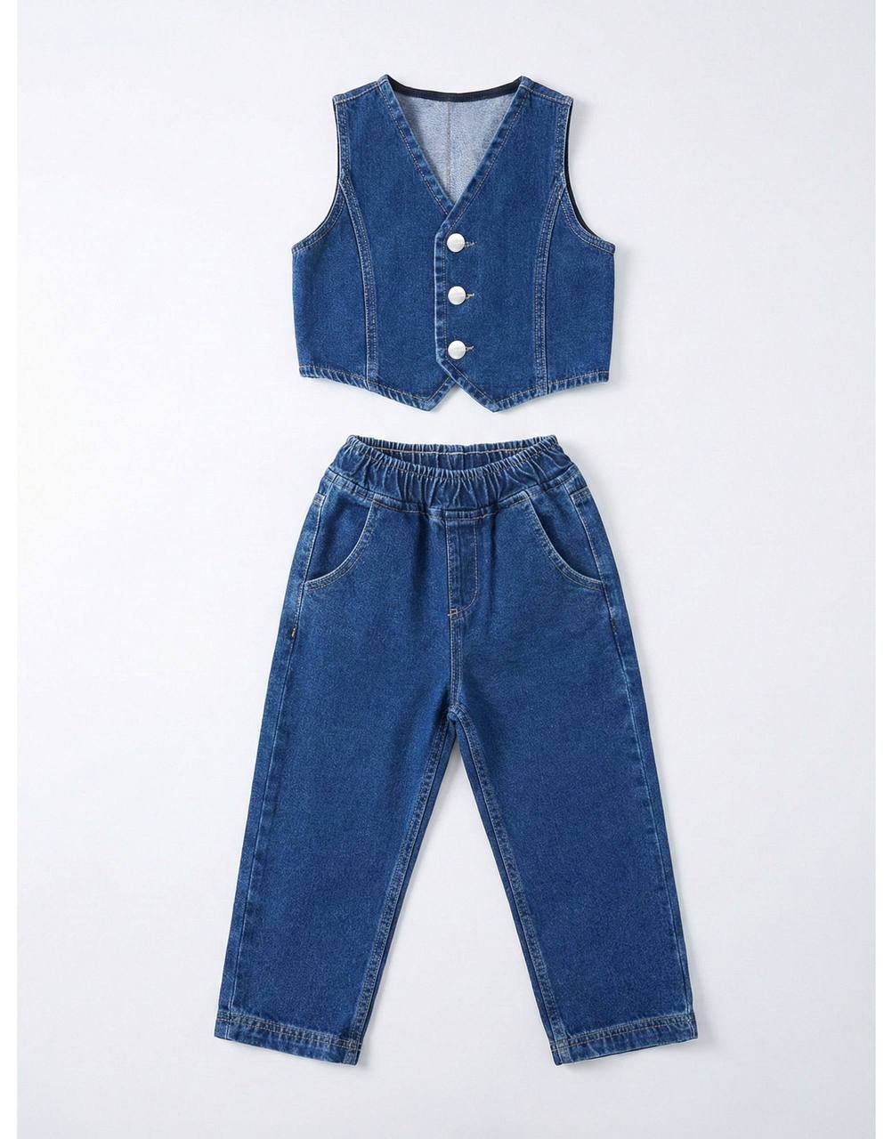 Denim Vest Set
